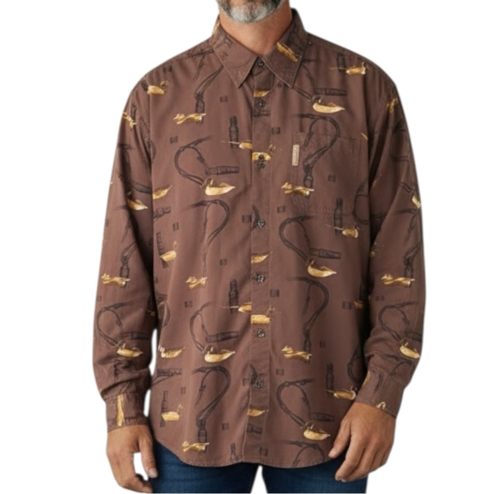 COLUMBIA SPORTSWEAR CO Columbia River Lodge Duck Hunting Button Up Shirt XL